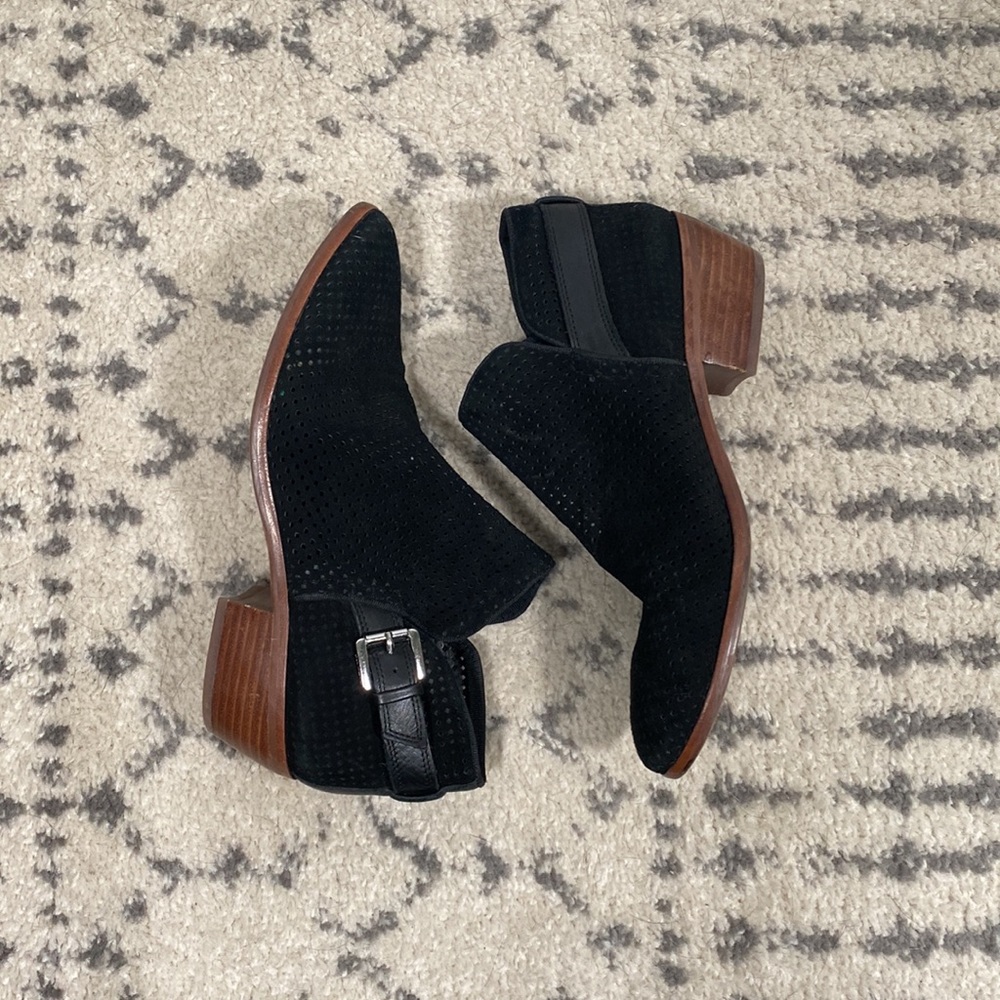Sam Edelman Black Perforated Booties